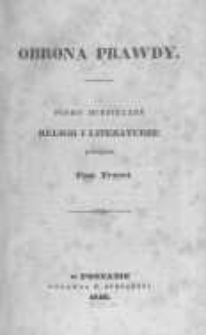 Obrona Prawdy. T.3 1846 zeszyt 1