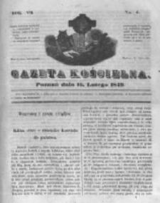 Gazeta Kościelna 1849.02.16 R.7 Nr4