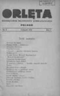 Orlęta: miesięcznik młodzieży gimnazjalnej 1928 listopad R.1 Nr2
