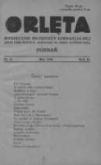 Orlęta: miesięcznik młodzieży gimnazjalnej: jedyne pismo młodzieży odznaczone na Powszechnej Wystawie Krajowej 1930 maj R.2 Nr9