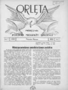 Orlęta: miesięcznik polskiej młodzieży szkolnej 1933 marzec R.5 Nr7