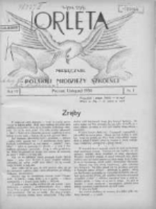 Orlęta: miesięcznik polskiej młodzieży szkolnej 1934 listopad R.7 Nr1