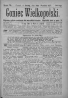 Goniec Wielkopolski: najtańsze pismo codzienne dla wszystkich stanów 1877.09.29 Nr176