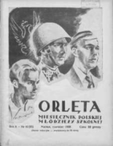 Orlęta: miesięcznik polskiej młodzieży szkolnej 1938 czerwiec R.10 Nr10