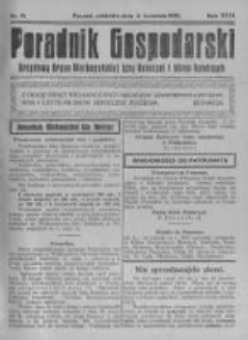 Poradnik Gospodarski. Pismo Tygodniowe. 1920.04.04 R.31 nr14