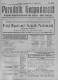 Poradnik Gospodarski. Pismo Tygodniowe. 1920.05.09 R.31 nr19