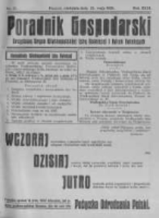 Poradnik Gospodarski. Pismo Tygodniowe. 1920.05.23 R.31 nr21