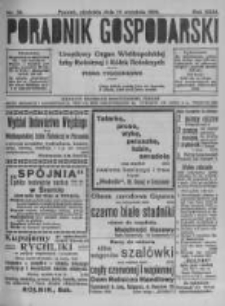 Poradnik Gospodarski. Pismo Tygodniowe. 1920.09.19 R.31 nr38