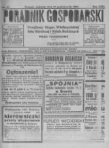 Poradnik Gospodarski. Pismo Tygodniowe. 1920.10.24 R.31 nr43