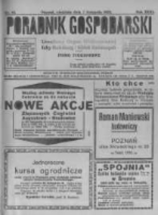 Poradnik Gospodarski. Pismo Tygodniowe. 1920.11.07 R.31 nr45