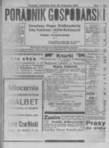 Poradnik Gospodarski. Pismo Tygodniowe. 1920.11.28 R.31 nr48