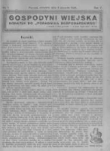 Gospodyni Wiejska. 1920.01.04 R.5 nr1