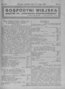 Gospodyni Wiejska. 1920.02.22 R.5 nr6-7
