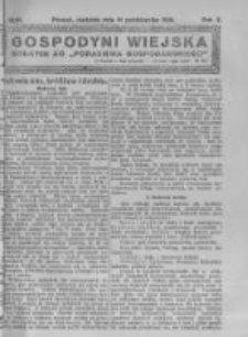 Gospodyni Wiejska. 1920.10.10 R.5 nr32-41