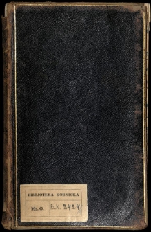 Notatnik Leonarda Niedźwieckiego z adresami jego korespondent&oacute;w z lat 1852-1868