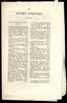 Livres polonais na emigracji 1830-1842