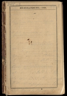 Raptularzyk Leonarda Niedźwieckiego z zapiskami z roku 1838
