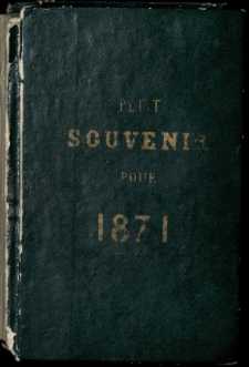 Raptularzyk Leonarda Niedźwieckiego z zapiskami z roku 1871
