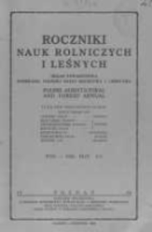 Roczniki Nauk Rolniczych i Leśnych. T. XLIV. 1938. Zeszyt2-3