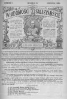 Wiadomości Salezyańskie. 1898 R.2 nr11