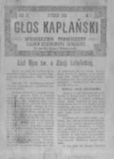 Głos Kapłański. 1930 R.4 nr1