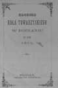 Rocznik Koła Towarzyskiego w Poznaniu na rok 1875