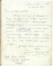 List do Walewskiego Antoniego