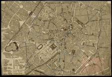 Mediolan -1910 - plan miasta