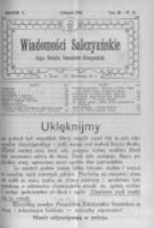 Wiadomości Salezyańskie. 1906 R.10 nr11