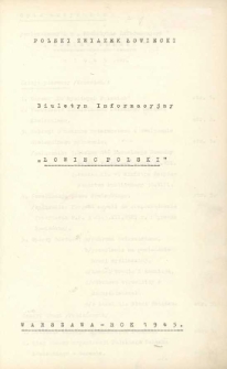 Łowiec Polski. Spis artykuł&oacute;w. Rok 1945.
