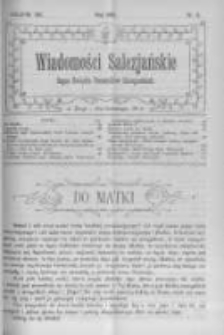 Wiadomości Salezjańskie. 1908 R.12 nr5