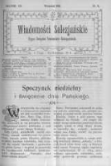 Wiadomości Salezjańskie. 1908 R.12 nr9