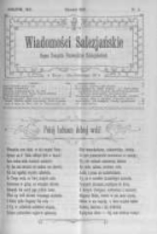 Wiadomości Salezjańskie. 1909 R.13 nr1