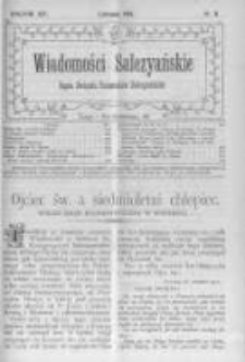 Wiadomości Salezjańskie. 1910 R.14 nr11