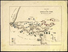 Plan de la bataille de l'Alma. Dispositif des troupes a 1 heure 1/2