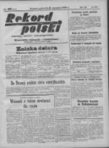 Rekord Polski: dawniej Goniec Wielkopolski: niezależny dziennik ilustrowany 1932.01.21 R.56 Nr21