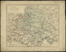 Polska w teraźniejszych podziałach z oznaczeniem granic w dawnych wiekach