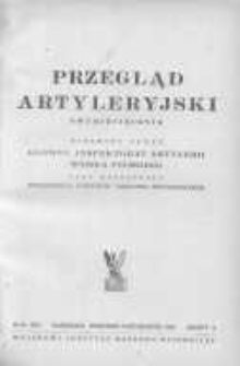 Przegląd Artyleryjski: dwumiesięcznik wydawany przez Gł&oacute;wny Inspektorat Artylerii Wojska Polskiego przy wsp&oacute;łpracy Wojskowego Instytutu Naukowo-Wydawniczego 1947 wrzesień/październik R.25 Z.5