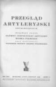 Przegląd Artyleryjski: dwumiesięcznik wydawany przez Gł&oacute;wny Inspektorat Artylerii Wojska Polskiego przy wsp&oacute;łpracy Wojskowego Instytutu Naukowo-Wydawniczego 1948 lipiec/sierpień R.26 Z.4
