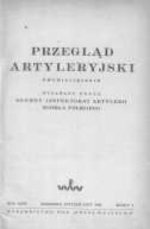 Przegląd Artyleryjski: dwumiesięcznik wydawany przez Gł&oacute;wny Inspektorat Artylerii Wojska Polskiego 1949 styczeń/luty R.27 Z.1