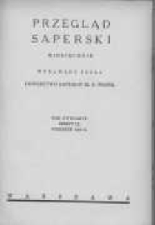 Przegląd Saperski: miesięcznik wydawany przez Dowództwo Saperów Ministerstwa Spraw Wojskowych 1938 wrzesień R.12 Z.9