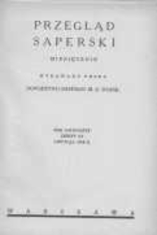 Przegląd Saperski: miesięcznik wydawany przez Dowództwo Saperów Ministerstwa Spraw Wojskowych 1938 listopad R.12 Z.11