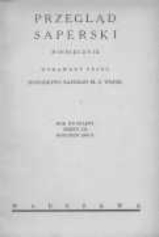 Przegląd Saperski: miesięcznik wydawany przez Dow&oacute;dztwo Saper&oacute;w Ministerstwa Spraw Wojskowych 1938 grudzień R.12 Z.12