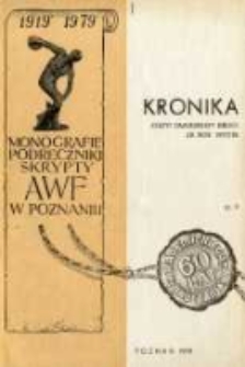 Kronika. Akademia Wychowania Fizycznego w Poznaniu Z.22 cz.2 1977/78