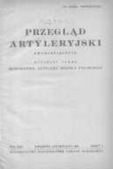 Przegląd Artyleryjski: dwumiesięcznik wydawany przez Dowództwo Artylerii Wojska Polskiego 1951 styczeń/luty R.29 Z.1