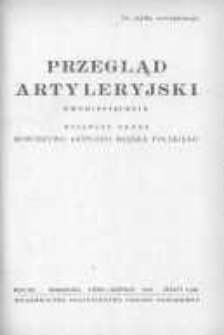 Przegląd Artyleryjski: dwumiesięcznik wydawany przez Dow&oacute;dztwo Artylerii Wojska Polskiego 1951 lipiec/sierpień R.29 Z.4