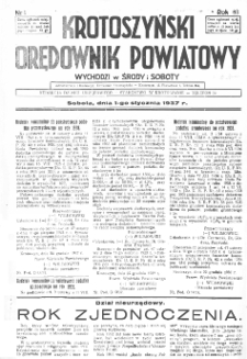 Krotoszyński Orędownik Powiatowy 1937.01.01 R.63 Nr1