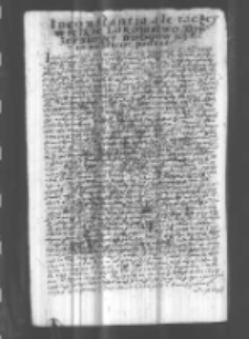 Inconstantia ale raczey wielkie Lakomstwo Xięzey biskupow