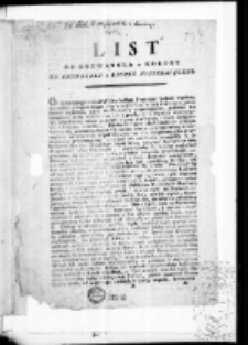 List od obywatela z Korony do obywatela w Litwie mieszkaiącego