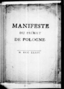 Manifeste du primat de Pologne